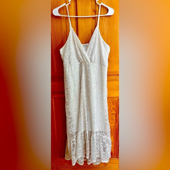 Jolie and Joy by FCT Elegant White Lace Lined XL Dress Coastal Cowgirl Elegant - Picture 1 of 11